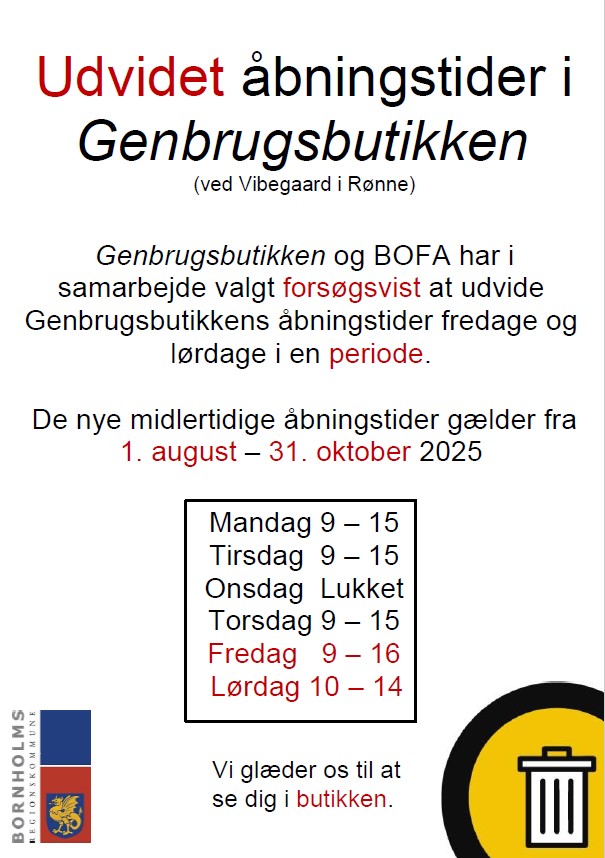 Aabningstider udvidet -genbrugsbutikken ved Vibegård.jpg